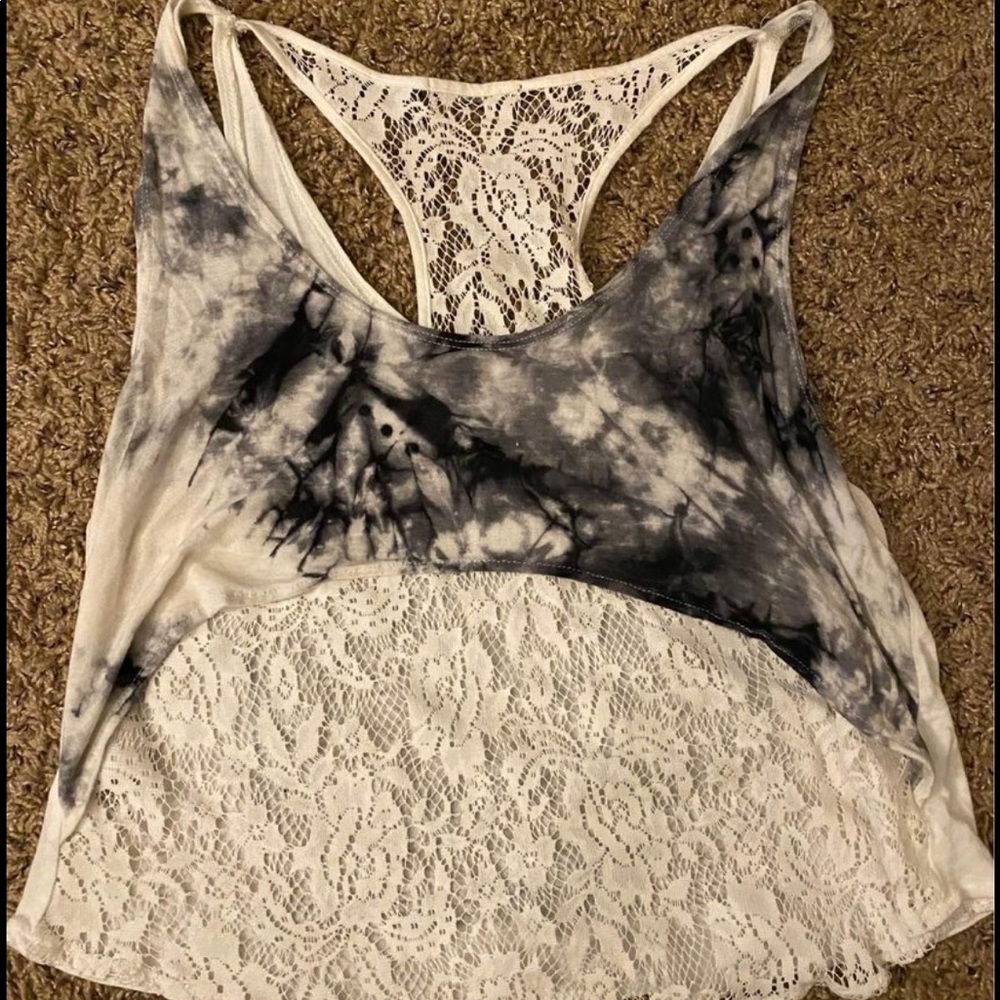 Tank top with lace back